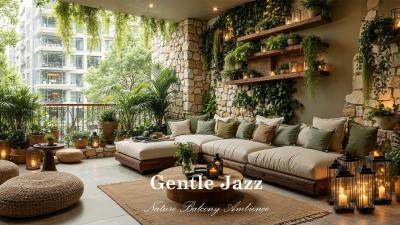 Gentle Jazz at Nature Balcony Ambience  Enjoy Slow Jazz Melody with Green Atmosphere to Calm Focus