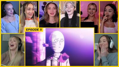 GIRLS REACT Saitama meets Boros  One Punch Man Ep 11 Girl Reaction Mashup