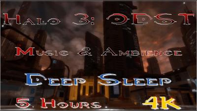 Halo 3 ODST  4K Music and Ambience  SLEEP FRIENDLY  5 HOURS