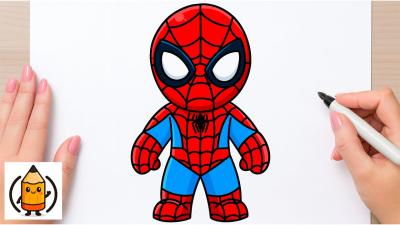 How To Draw Spiderman For Beginners  Step By Step Drawing Tutorial