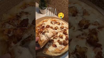 I made Pizza from scratch pizza pizzarecipe food youtubeshorts recipe cooking shorts