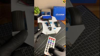 IR Remote Control Car with Arduino Nano R4 Board jlcpcb arduino sritu_hobby