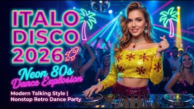 Italo Disco 2026 Live DJ Set  80s Retro Disco Mix Neon Dance Party Vibes