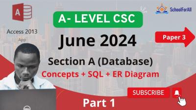 June 2024 Computer Science A Level  Database Part 1 Concepts  SQL  ER Diagram