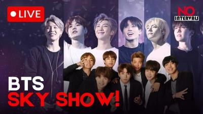LIVE BTS Comeback Lights Up Seoul Sky With Stunning Drone Show Ahead Of Concert  Kpop News