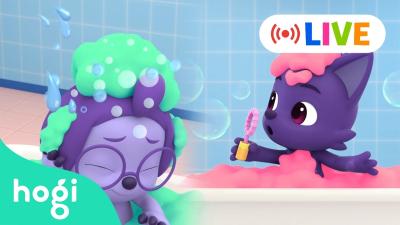 LIVE  NEW Learn Colors with Bubble Bath and More Nursery RhymesHogi ColorsHogi Live