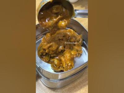 Lunch Recipe Rice and liver Fry kulambu  snacks n fruit shortsfeed lunchideas lunchbox