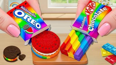 Mini Rainbow Flower Cake Recipe Colorful Fondant Decorating Tutorial Pretty Mini Cakes