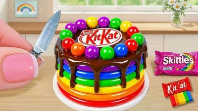 Mini Rainbow Heart Cake Recipe Easy Mini Cake Tutorial Pretty Mini Cakes