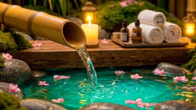 Peaceful Music to Relieve Stress and Anxiety Healing Piano Music  Bamboo Water Sounds Deep Sleep