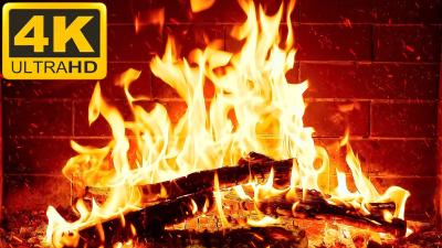 Perfect Fireplace for Relaxing Night with Cozy Fireplace 4K  Crackling Fire Sounds 3 Hours