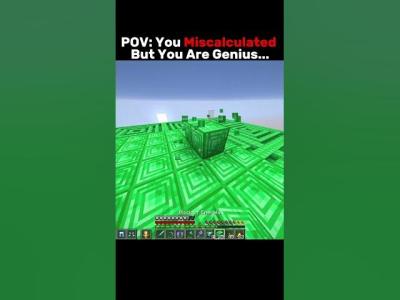 POV You Miscalculated But You Are A Genius... minecraft