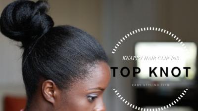 Styling Knappy Hair ClipIns Top Knot  Emmy8405