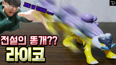 이거 잡아봄 ㅋㅋ 추억의 전설포켓몬 라이코 프라모델 간만에 하는 포켓프라 ㅎㅎ 겜도리