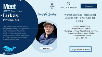 Workshop Make Professional Designs with Power Apps for Figma with Lukas Pavelka MVP