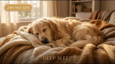  24H Deep Sleep Music for Dogs Ultimate Separation Anxiety Relief  Calming Dog TV No Ads
