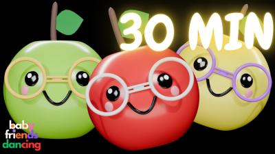 30 MIN Frutas Bailando para Bebés Estimulación Visual  Baby Sensory High Contrast  Learning