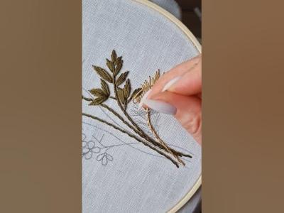 Basic straight stitch for Wildflowers embroidery embroidery tutorial diy handmade craft art