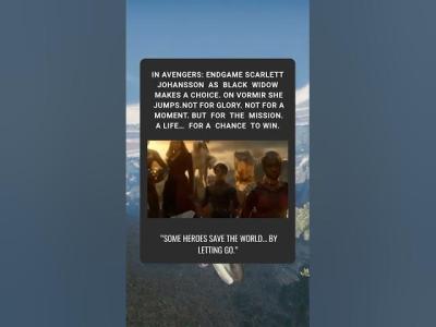 Black Widows Selfless Act Saves the Avengers  Endgame marvel shorts