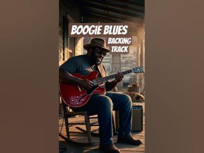 boogie blues backingtrack guitar jam with Hammond B3
