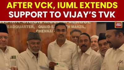 Breaking News Vijays TVK Secures 120 MLAs As IUML And VCK Join Coalition Amid DMK Chiefs Support