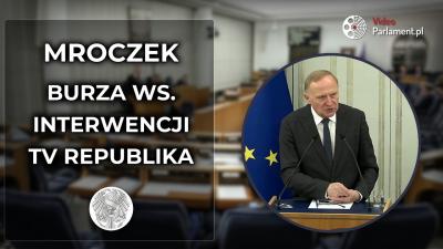 BURZA podczas wystąpienia min. Mroczka ws. TVRepublika
