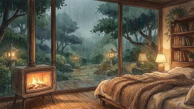 Cant Sleep Rain Sounds  Soft Piano  Cozy Night Ambience for Deep Sleep  Relaxation 247