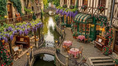 Charming Spring Morning at Cozy Coffee Shop Ambience Relaxing Jazz Music for Work Study Relax