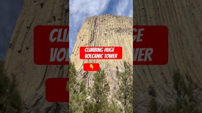 Climbing huge volcanic formation shorts travel adventure devilstower vlog