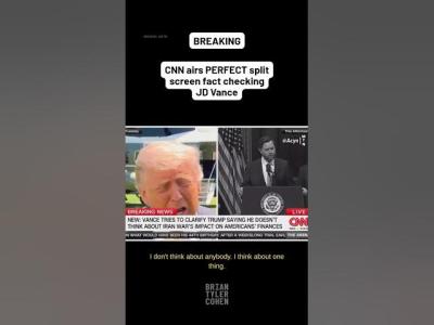 CNN airs PERFECT split screen fact checking JD Vance