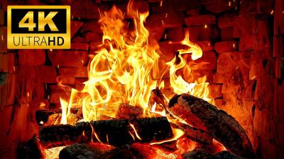  Cozy Night with 4K UHD Fireplace Relaxing Fireplace Ambience with Crackling Fire Sounds