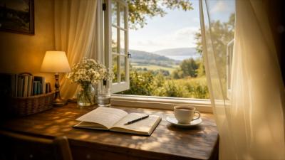 Deep Focus Piano Calm Study Music  Peaceful Countryside Ambience for Studying Work  Reading
