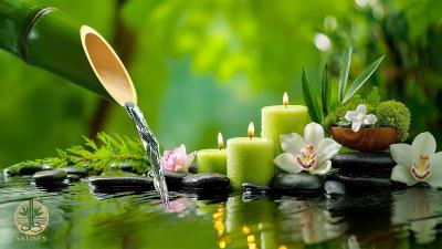 Deep Sleep Music and Anxiety Relief Bamboo Water Fountain for Meditation Spa  Emotional Balance