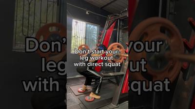 Dynamic stretching before leg workout is must
