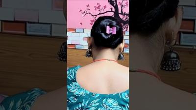 Easy Clutcher Bun Hairstyle for Daily Use  Simple Juda Hairstyle at Home  Quick Hair Hack short