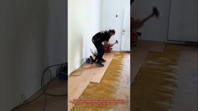 Fastest Hardwood Floor Installation Method Using Nail Gun and Adhesive