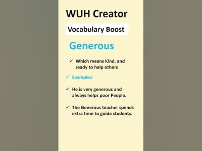 Generous Meaning Explained  English Vocabulary Word with Examples
