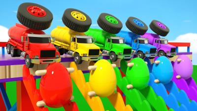 Giant Magic Surprise Eggs with Color Cars  Learn Colors for Kids  Baby Nursery Rhymes