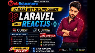 Hamara Best Selling Course  Laravel With ReactJS Full Stack Development Course