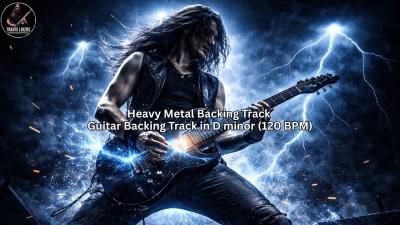 Heavy Metal Backing Track  Guitar Backing Track in D minor  120 BPM