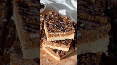 homemade samoa cookie bars gluten free vegan  refined sugar free girlscoutcookies samoas