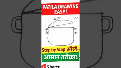 How To Draw Coocking Pot  Patil Kaise Draw Kare  Drawing Tutorial art viralvideo trendingshort