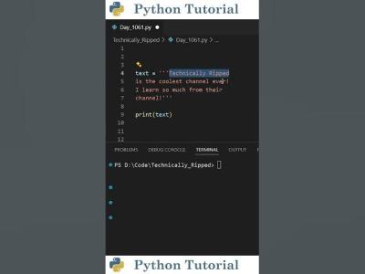 How to Write MultiLine Strings in Python  Python Tutorial
