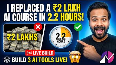 I Replaced a 2 Lakh AI Course in 2.2 Hours LIVE BUILD 