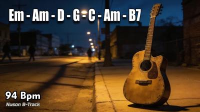 I Will Be Fine E Minor Sad Acoustic Guitar Backing Track 191