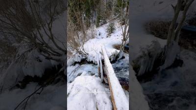 Iarna la Cascada 7 izvoare Munții Bucegi decembrie 2025 shortvideo shorts shortsfeed mountains