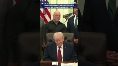 Joe Rogan speaks in Oval Office as Trump orders FDA review of psychedelic drugs