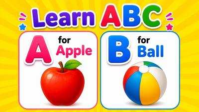 Learn ABCD  A for Apple  English Alphabets A to Z  Learn letters for Toddlers  Preschoolers