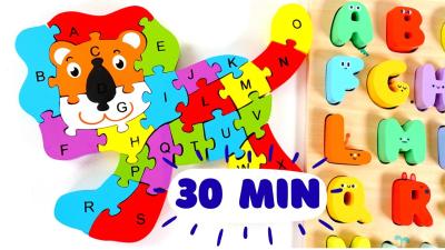 Learn ABCs Colors  Numbers with Vehicles  30 Min Educational Video for Kids