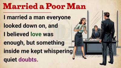 Learn English With Story Married a Poor Man  Level 4 English Listening Practice  Graded Reader